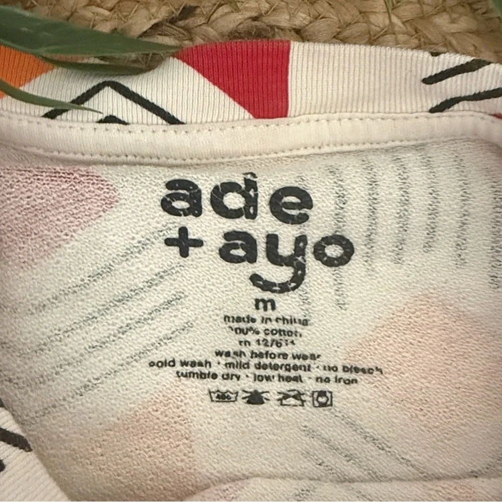 Ade + Ayo Aztec 100% cotton Boxy Fit Sweatshirt. Size M (8/10)